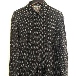 Eleven Paris Blue Floral All over print Button up